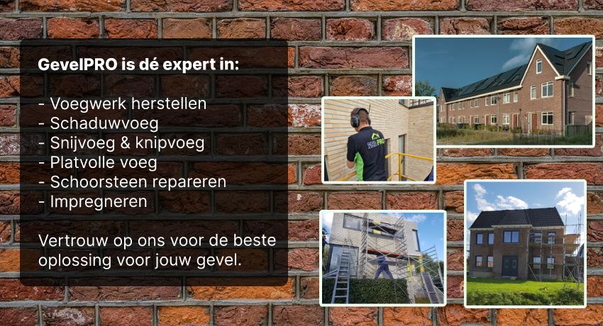 Laat je voegwerk herstellen door GevelPRO. De specialist in gevelbeheer en gevelrenovatie.